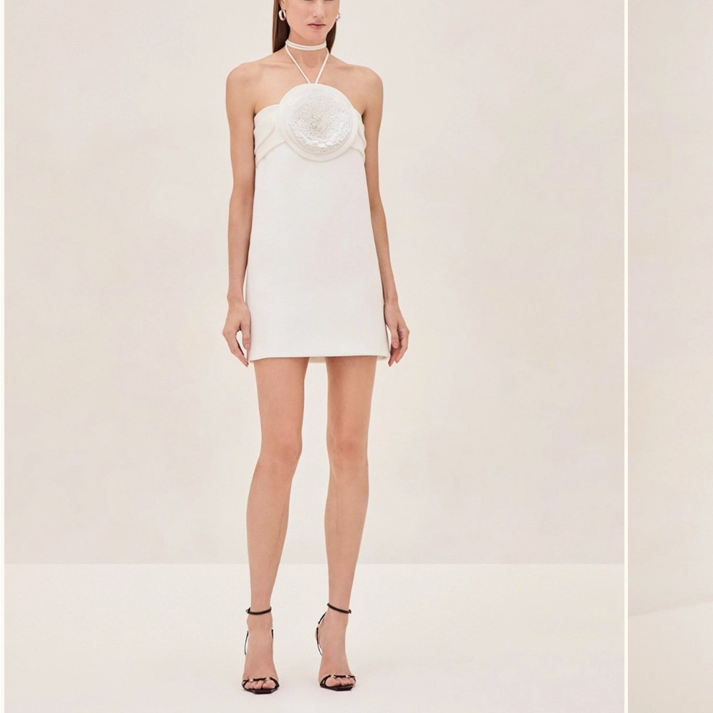 Alexis White Halter Sheath Dress